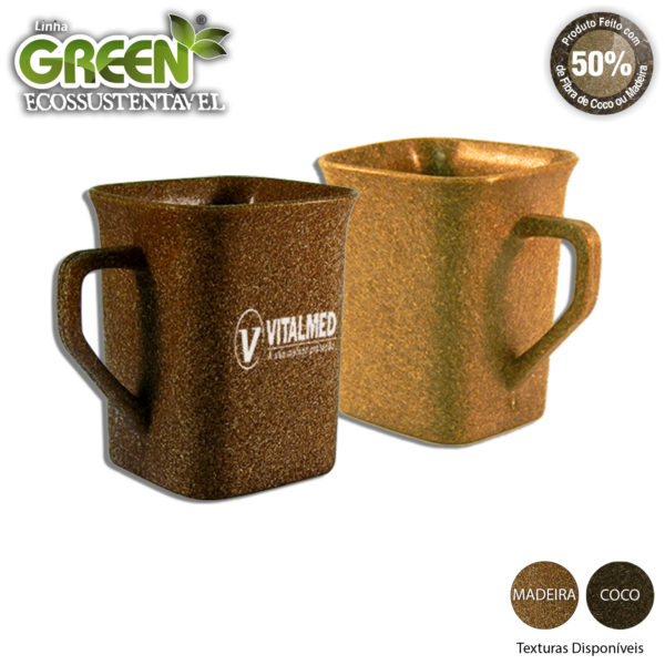 Caneca Quadrada 250 Ml Eco - CANQDECO