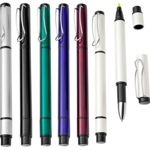 Caneta Metálica com Marca Texto - PR157