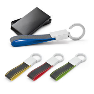 Chaveiro Metálico & Couro Sintético - PR93370