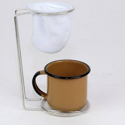 Kit Caneca Esmaltada + Mini Coador - KITXCESM