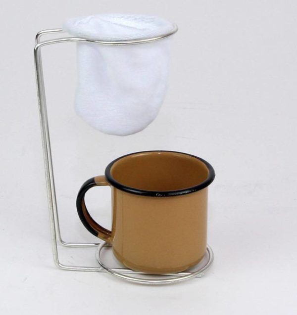 Kit Caneca Esmaltada + Mini Coador - KITXCESM