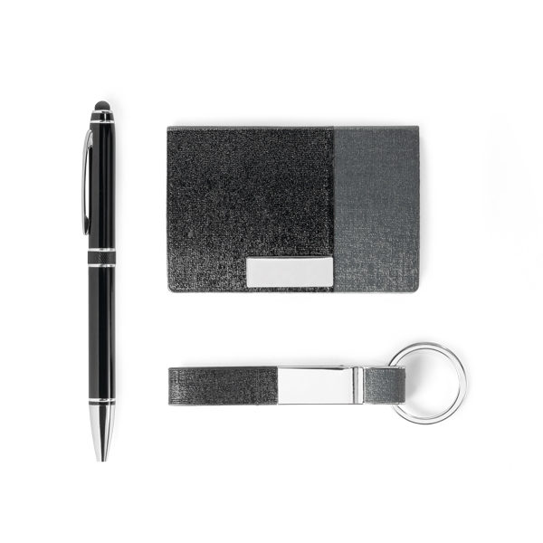 Kit Chaveiro, Caneta e Porta Cartão - PR93315 - Imagem 2