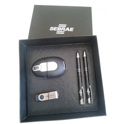 Kit Caneta, Lapiseira, Mouse & Pendrive - PRKT15