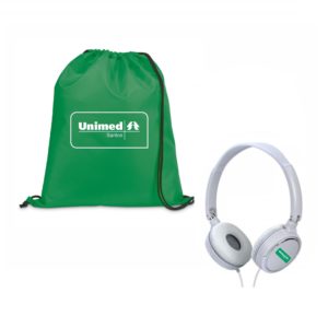 Kit Mochila Sacola & Fone de Ouvido - PRKITMF