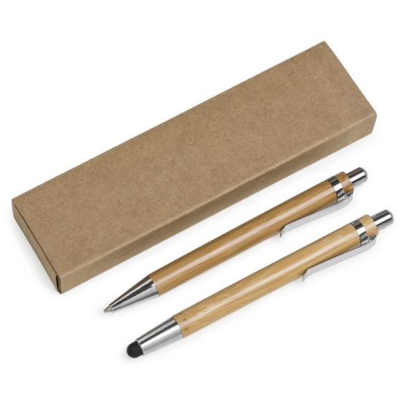 Kit Ecológico Caneta Touch e Lapiseira Bambu - PR3796 - Imagem 3