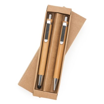 Kit Ecológico Caneta Touch e Lapiseira Bambu - PR3796