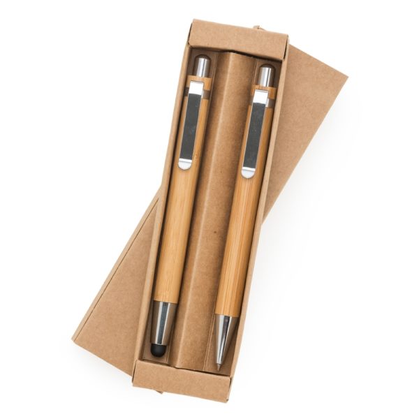 Kit Ecológico Caneta Touch e Lapiseira Bambu - PR3796