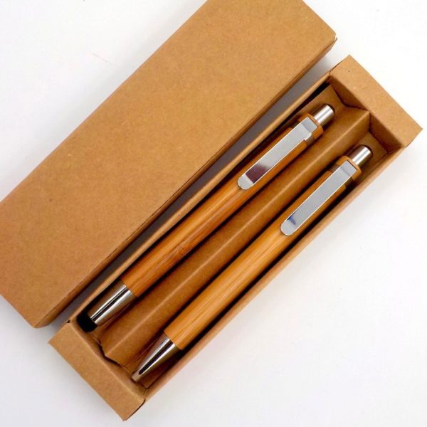 Kit Ecológico Caneta Touch e Lapiseira Bambu - PR3796 - Imagem 4