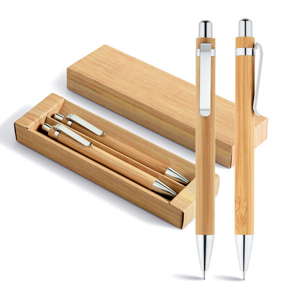 Kit Caneta & Lapiseira de Bambu - PR81162