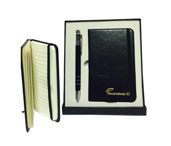 Kit Caneta e Molesquine - A6-6+39001B