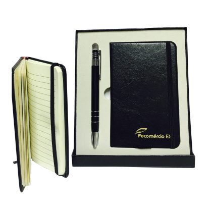Kit Caneta e Molesquine - A6-6+39001B