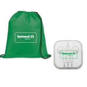 Kit Mochila Sacola & Fone de Ouvido - PRKITMFP