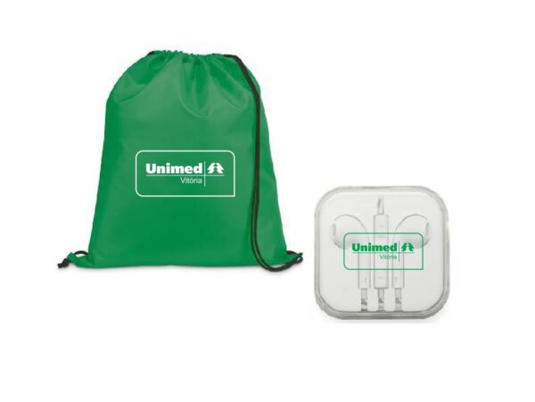 Kit Mochila Sacola & Fone de Ouvido - PRKITMFP