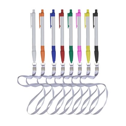 Caneta Plástica com Cordão - PR1094