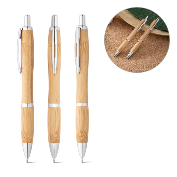Caneta esferográfica em bambu - PR 81010