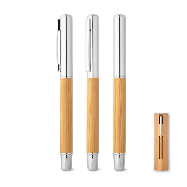 Caneta de bambu com tampa - PR 91776