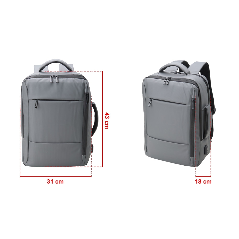 Mochila Couro Sintético USB 23 Litros - PR 01902 - Imagem 6