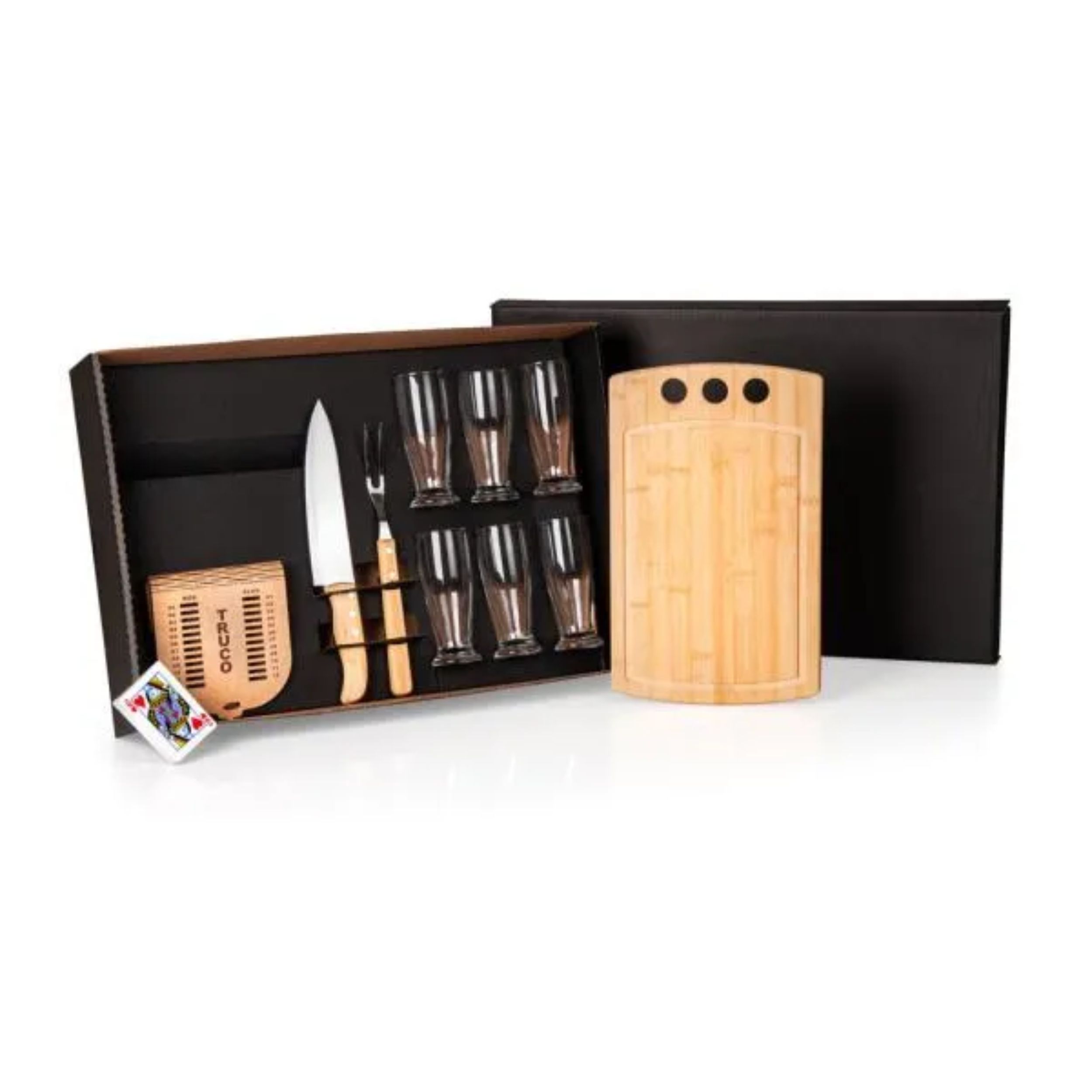 Kit Churrasco, Cerveja E Truco - 10 Pçs - C/ Jogo De Baralho - PR KT90054