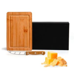 Conjunto Para Queijo Em Bambu/Madeira/Inox - 2 Pçs - PR PD47073