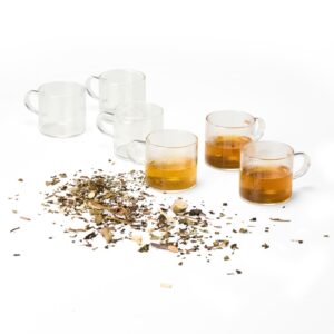 Kit Xícaras de Vidro 6 Peças - PR 08295