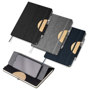 Caderno Capa em RPET e detalhe em Bambu - PR CAD140