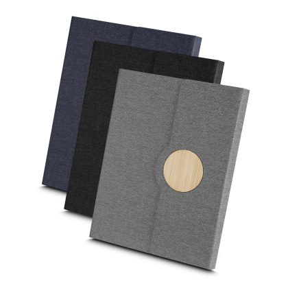 Caderno Capa em RPET e Detalhe em Bambu - PR CAD145