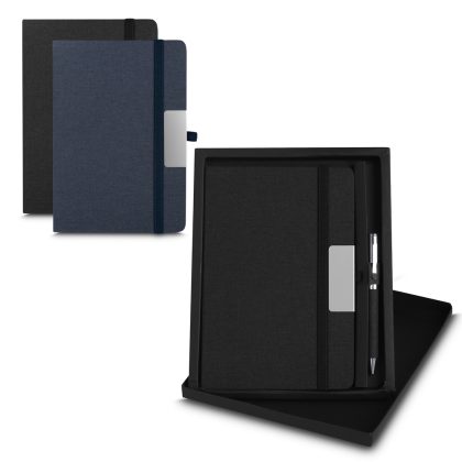 Kit Escritório Capa em RPET e Caneta Metalica - PR CAD155