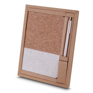 Kit Escritório Capa em Cortiça e Caneta P Reciclado - PR CAD300