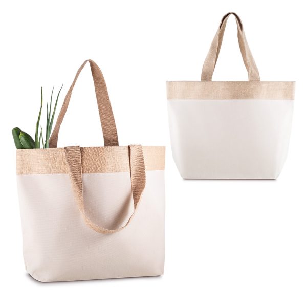 Sacola em Algodão e Juta 220g/m² (34x48x15cm) - PR BAC011