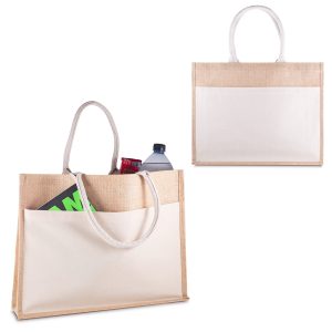 Sacola em Algodão e Juta 220g/m² (35x45x11cm) - PR BAC012