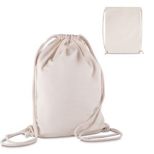 Sacola/Mochila em algodão 145g/m² (41x33x10cm) - PR BP0010