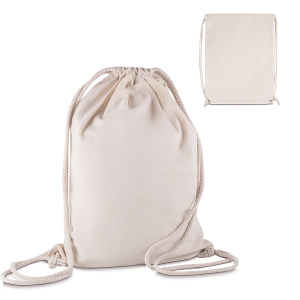 Sacola/Mochila em algodão 145g/m² (41x33x10cm) - PR BP0010